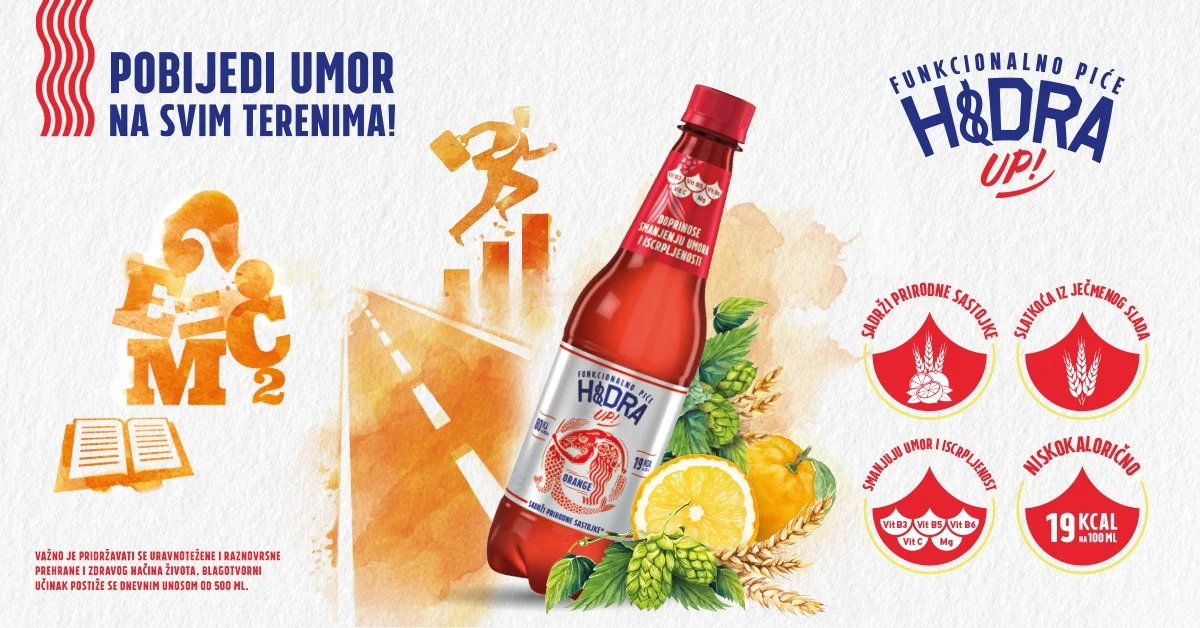 Zagrebačka pivovara lansirala novo funkcionalno piće – Hidra UP!