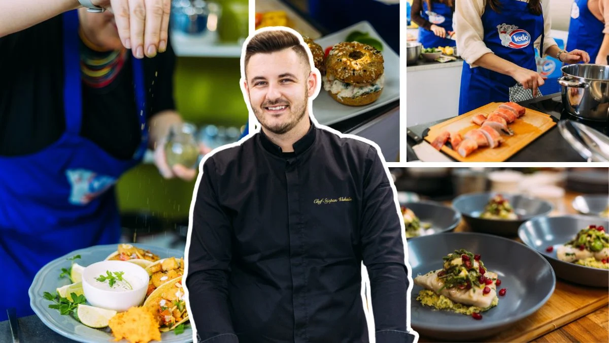 Chef Stjepan Vukadin kuhao pred brojnim poznatim osobama na Ledovoj kulinarskoj radionici