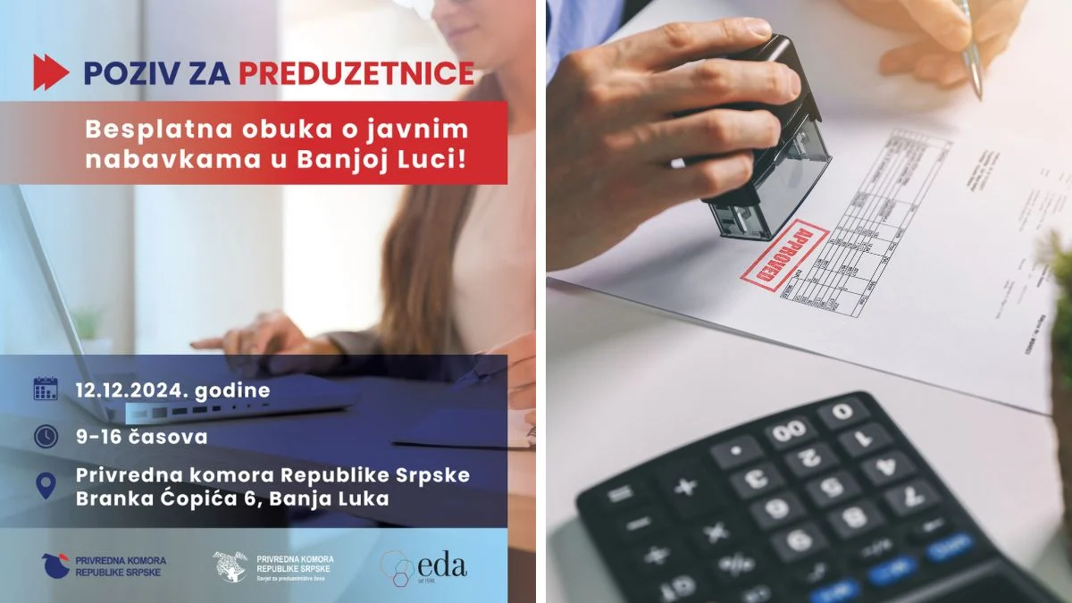 Poduzetnice, prijavite se na besplatnu obuku o javnim nabavkama u Banja Luci