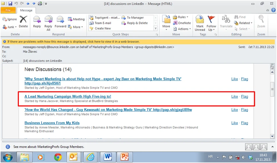 linkedin grupe